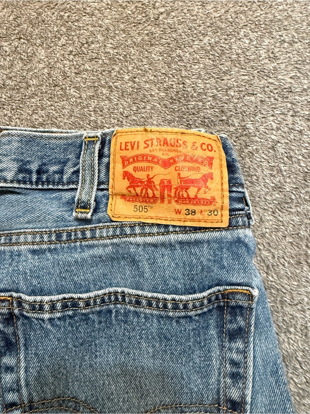 Levi's 505 Straight Men’s Jeans - Light Blue Denim
